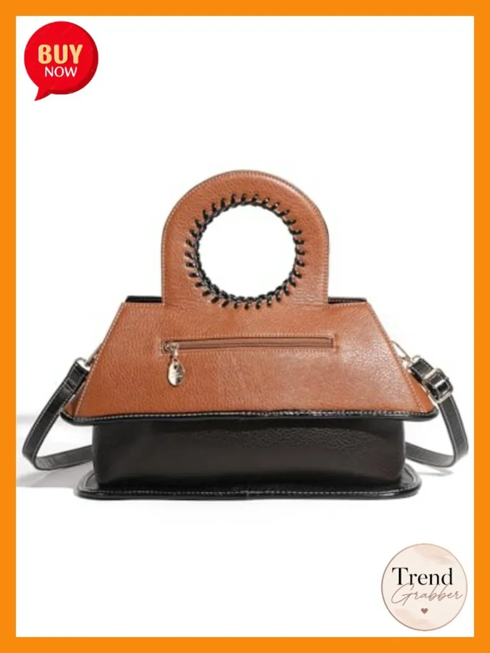 Faux Leather Top Handle Handbag Satchel with Crossbody Strap, Large Capacity